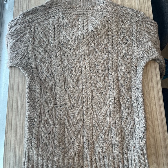 Aran Crafts  Merino Wool Buttoned Sweater Oatmeal Size Small Authentic Irish - Picture 6 of 8